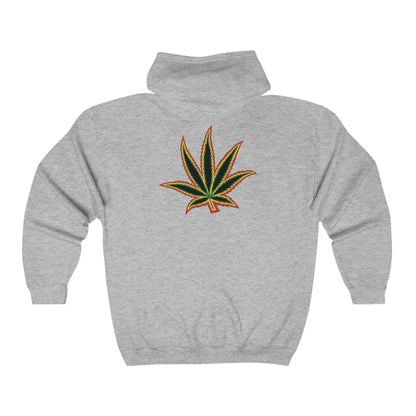 T.S.A Rasta Leaf Zip Hoodie