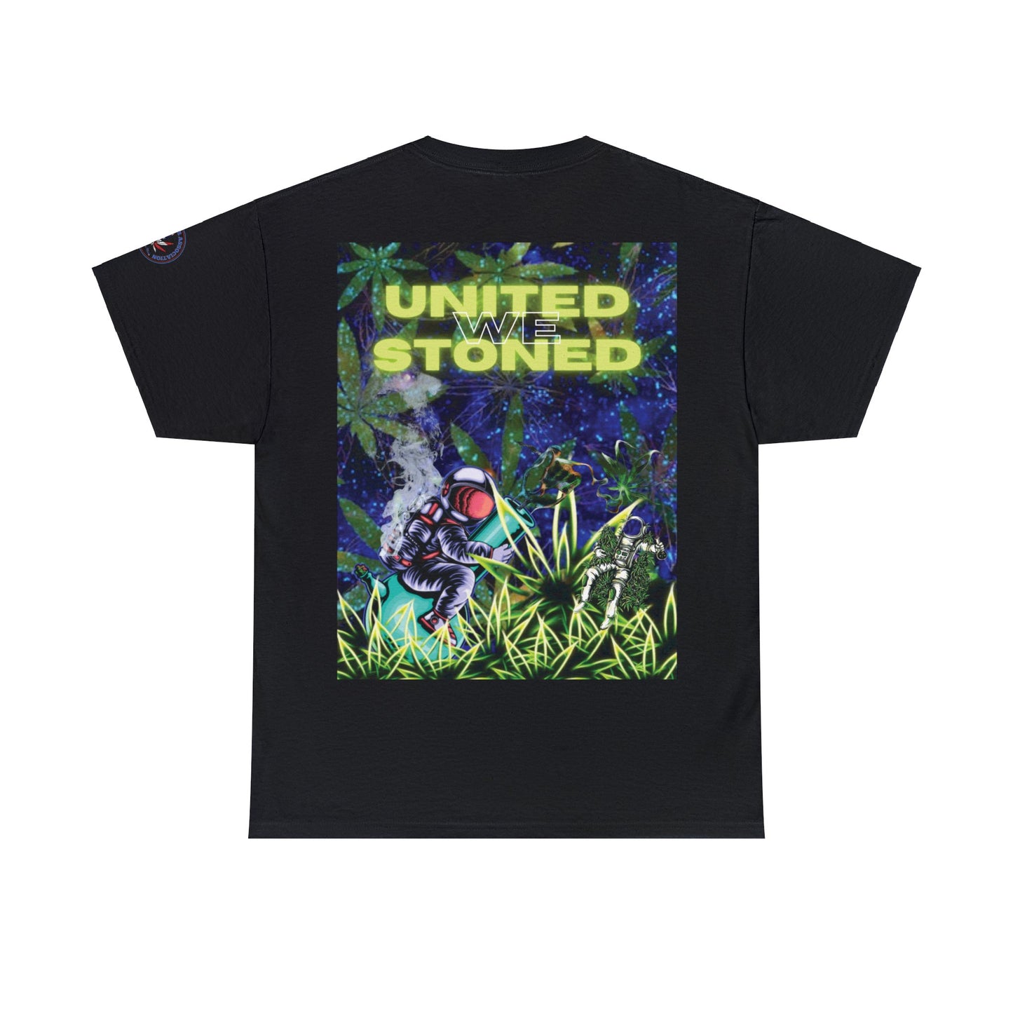 Camiseta unisex de algodón pesado "United We Stoned" Galaxy