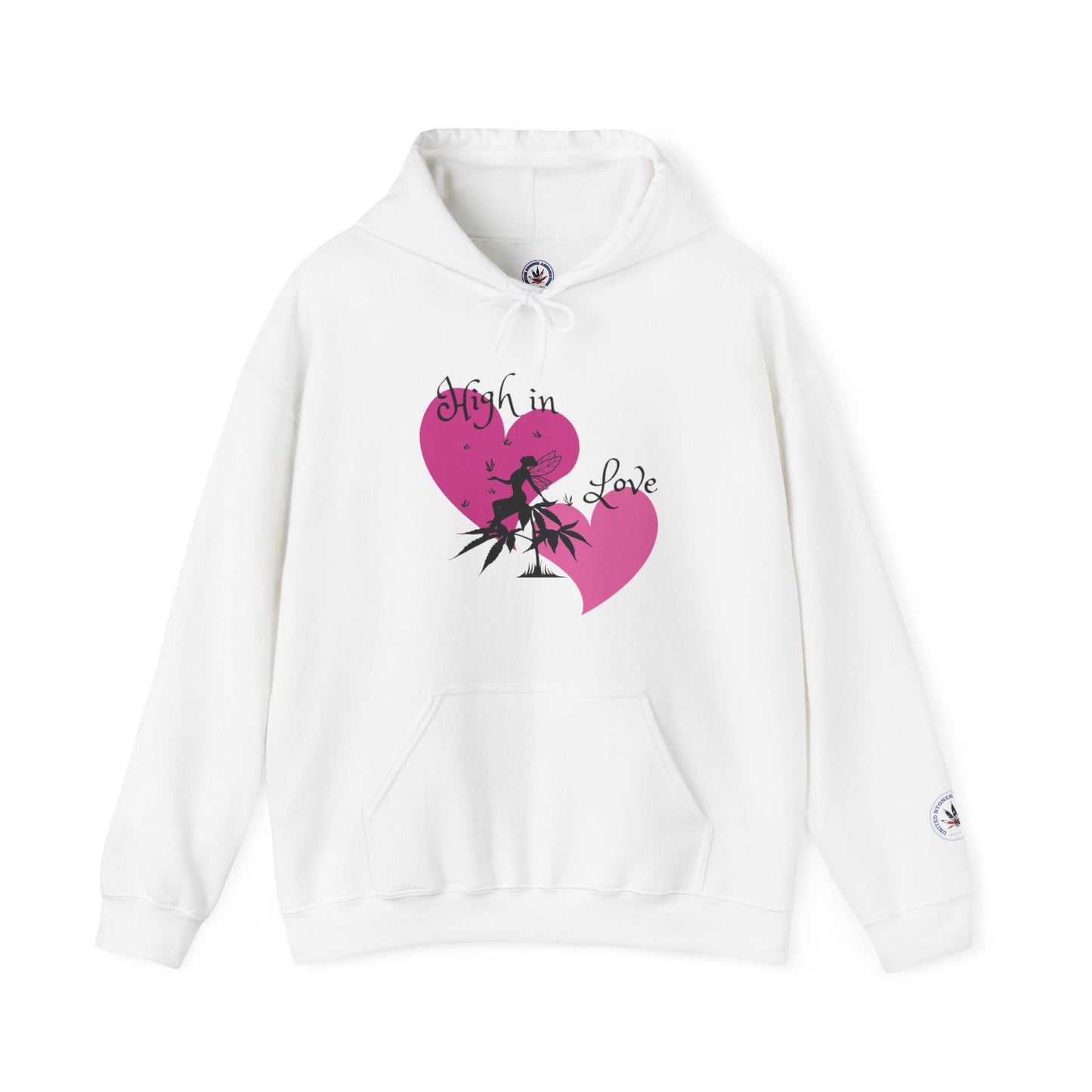 Stoner Association "High In Love" Pink Valentines Hoodie