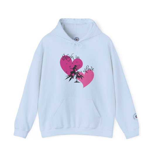 Stoner Association "High In Love" Pink Valentines Hoodie