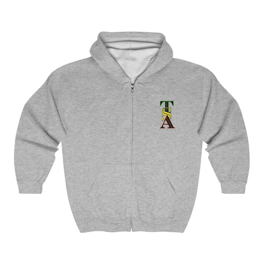 T.S.A Rasta Leaf Zip Hoodie