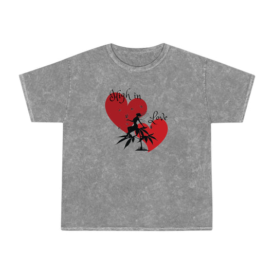 Stoner Association "High In Love" Valentines Washed T-Shirt