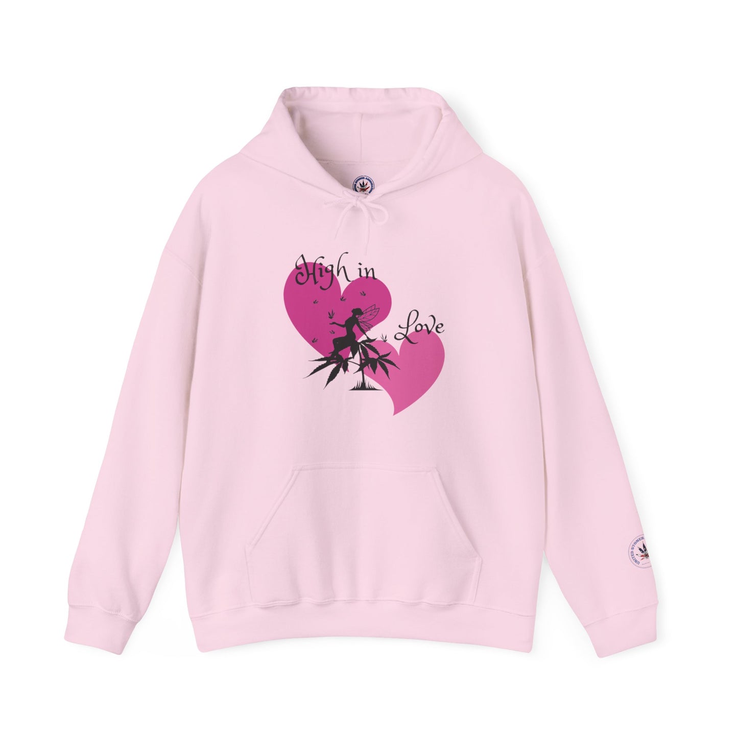 Stoner Association "High In Love" Pink Valentines Hoodie