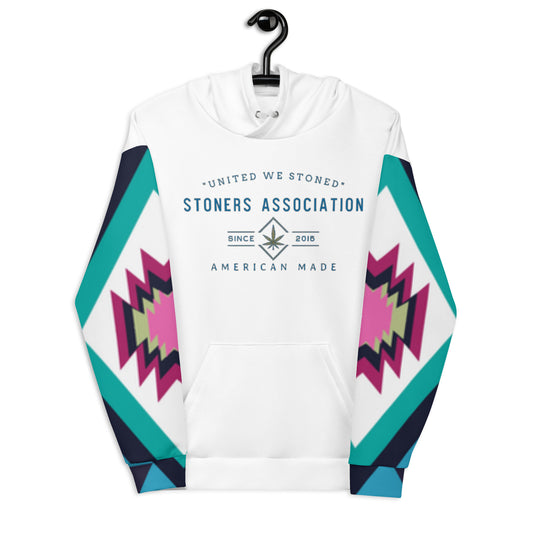 Stoner Association Teal Logo Hoodie